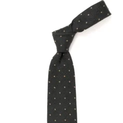 Archivio Storico: Silk And Wool Tie "Quadri Jacquard" - Handrolled