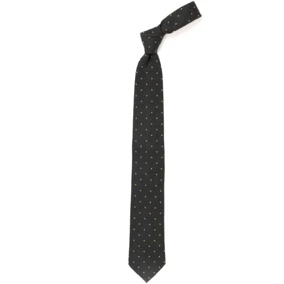Archivio Storico: Silk And Wool Tie "Quadri Jacquard" - Handrolled