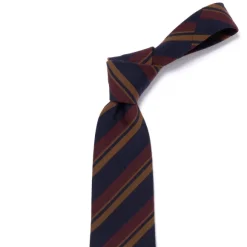Archivio Storico: Tie "Multipli Estivi" In Wool And Cotton - Handrolle