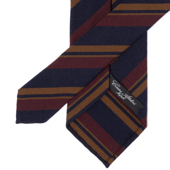 Archivio Storico: Tie "Multipli Estivi" In Wool And Cotton - Handrolle