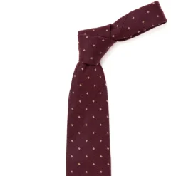 Archivio Storico: Tie "Quadri Jacquard" In Silk And Wool - Handrolled