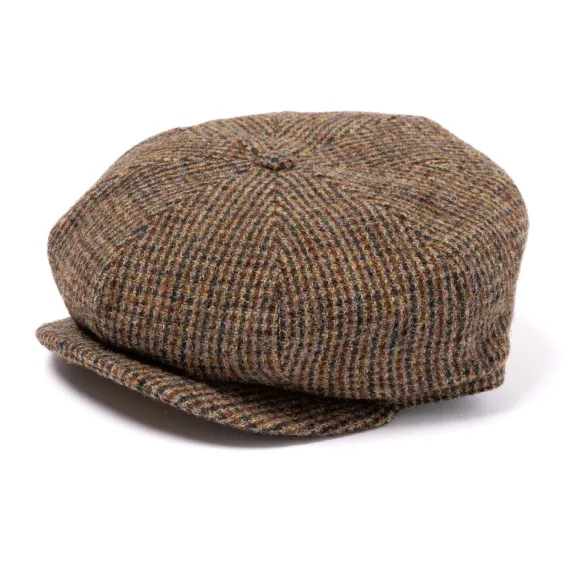 Balloon Cap "Tremelo" From British Harris Tweed - Handmade For Gentlem