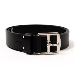 Belt "Saddle Strap" Made Of Black Saddle Leather - Handcrafted