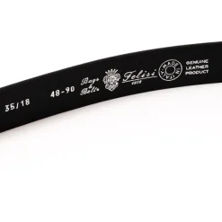 Belt "Saddle Strap" Made Of Black Saddle Leather - Handcrafted