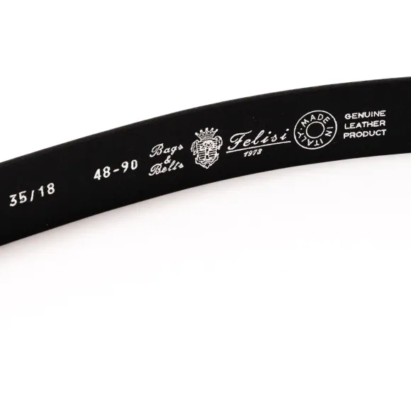 Belt "Saddle Strap" Made Of Black Saddle Leather - Handcrafted