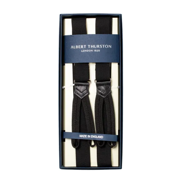 Black Elastic Suspender To Button