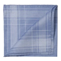 Blue Patterned Cotton Handkerchief