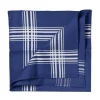 Blue Patterned Cotton Handkerchief