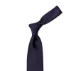 Blue Tie "Twill Diagonale" Made Of Pure Silk - Hand Rolled