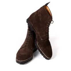 Boot "Derby Norvegese" Made Of Dark Brown Leather