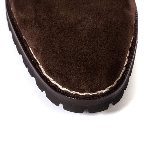 Boot "Derby Norvegese" Made Of Dark Brown Leather