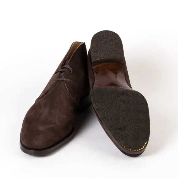 Boot "Dress Chukka" Made Of Dark Brown Suede Leather