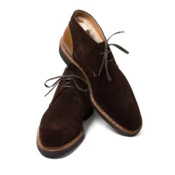 Bootee "Winter Sport Chukka" Made Of Dark Brown Suede - Enti