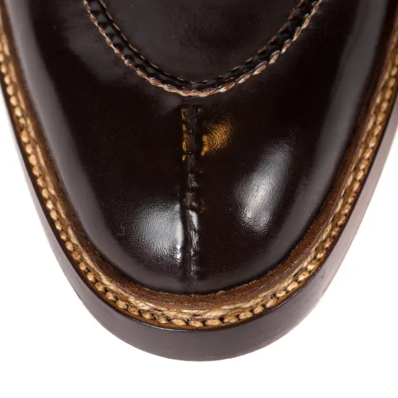 Boots "Norvegese Boot" In Dark Brown Calfskin And Water Buffalo - Pure