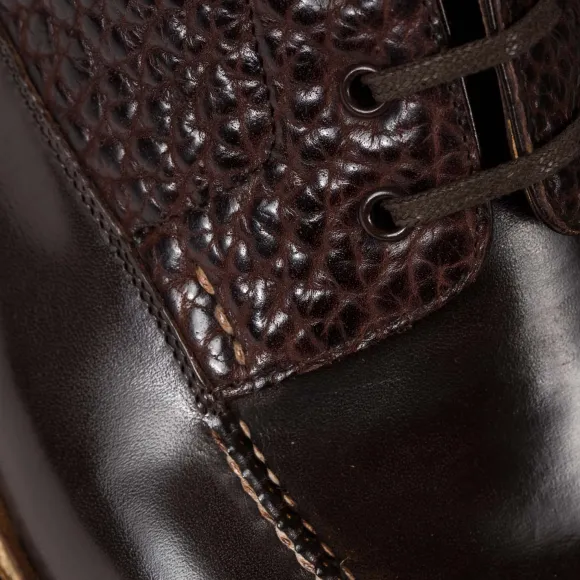 Boots "Norvegese Boot" In Dark Brown Calfskin And Water Buffalo - Pure