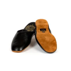 Bowhill & Elliot X Mj: Black Slipper Made Of Calfskin
