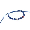 Bracelet "Blue Love" With Blue Stones And Button In Sterling Silver -