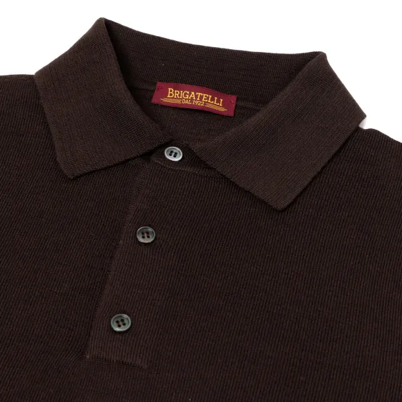 Brigatelli Dal 1922 Per Michael Jondral: Knitted Polo In The Finest Me