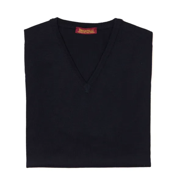 Brigatelli Dal 1922 Per Michael Jondral: V-Jumper Made Of Finest Merin