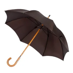 Brown Umbrella "Traveller" With Wooden Handle