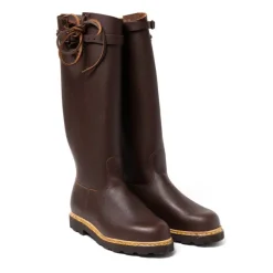 Brown Winter Boot "Samur" Waxed Cowhide Leather