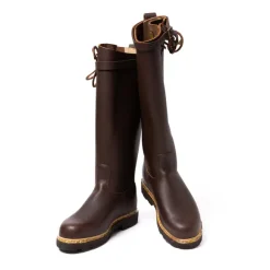 Brown Winter Boot "Samur" Waxed Cowhide Leather