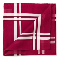 Burgundy Handkerchief "Picasso" Made Of Pure Cotton