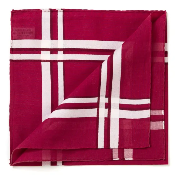 Burgundy Handkerchief "Picasso" Made Of Pure Cotton