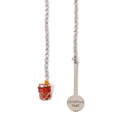 Buttonhole Necklace "Negroni" In Sterling Silver - Handmade