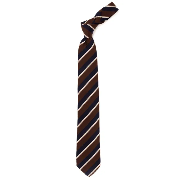 Ca Archivio Storico: Silk Mix Tie "Striscia Da Mogador" - Hand Rolled