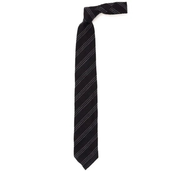 Ca Archivio Storico: Tie "Garza D'Autunno" In Wool And Silk - Handroll