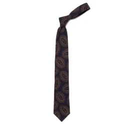 Ca Archivio Storico: Tie "Grandi Medaglioni" In Pure Wool - Handrolled