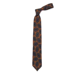 Ca Archivio Storico: Tie "Grandi Medaglioni" In Pure Wool - Handrolled