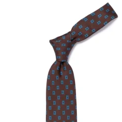Ca Archivio Storico: Tie "Medaglione Quadretto" In Pure Silk - Handrol
