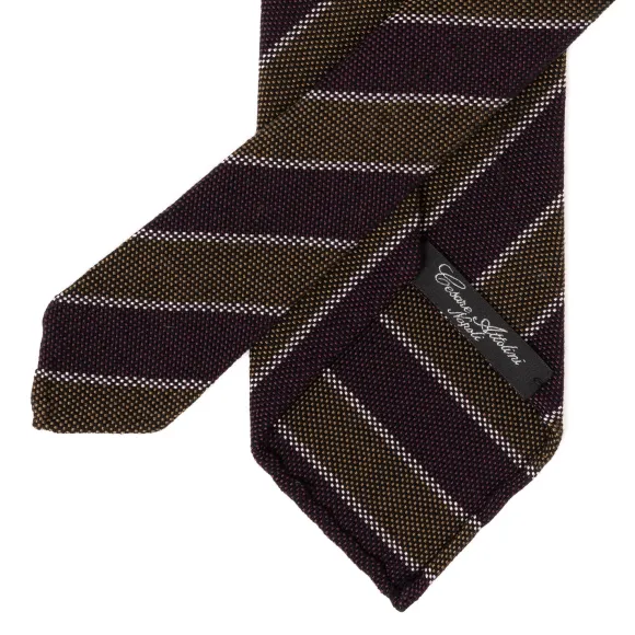 Ca Archivio Storico: Tie "Striscia Del Stedente" Made Of Wool And Silk
