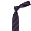Ca Archivio Storico: Tie "Strisce Della Scuola" In Silk And Wool - Han