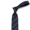 Ca Archivio Storico: Tie "Strisce Della Scuola" In Silk And Wool - Han