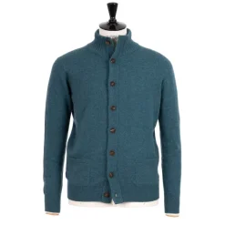 Cardigan "Lakeland Turtle" In 2 Ply Geelong Lambswool