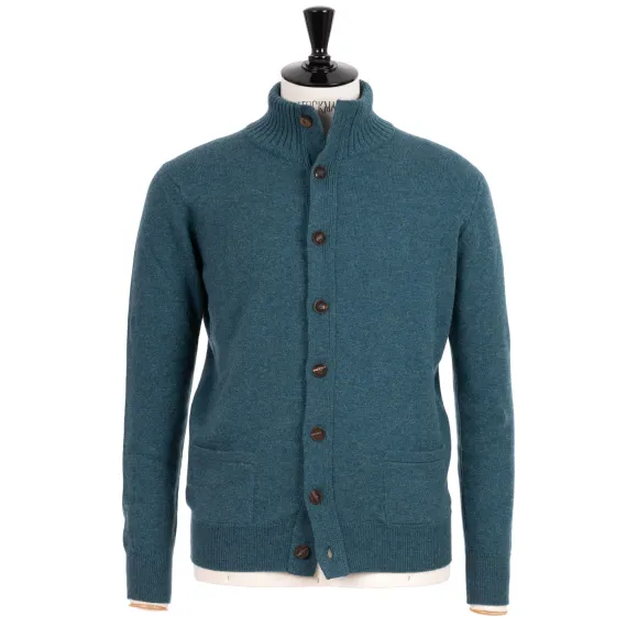 Cardigan "Lakeland Turtle" In 2 Ply Geelong Lambswool