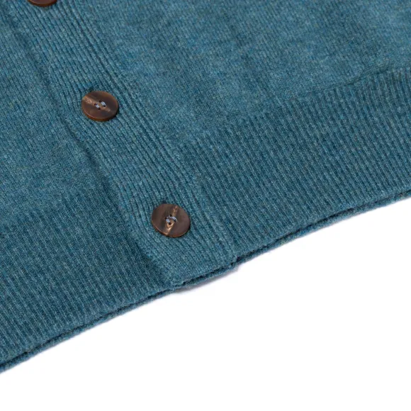 Cardigan "Lakeland Turtle" In 2 Ply Geelong Lambswool