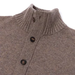 Cardigan "Lakeland Turtle" In 2 Ply Geelong Lambswool