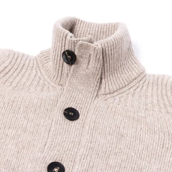Cardigan "Lomond Knit-Bomber" In 4 Ply Geelong Lambswool