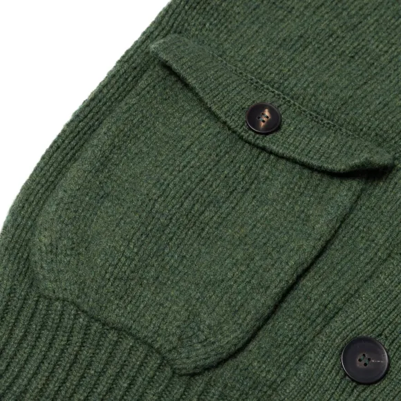 Cardigan "Lomond Knit-Bomber" In 4 Ply Geelong Lambswool