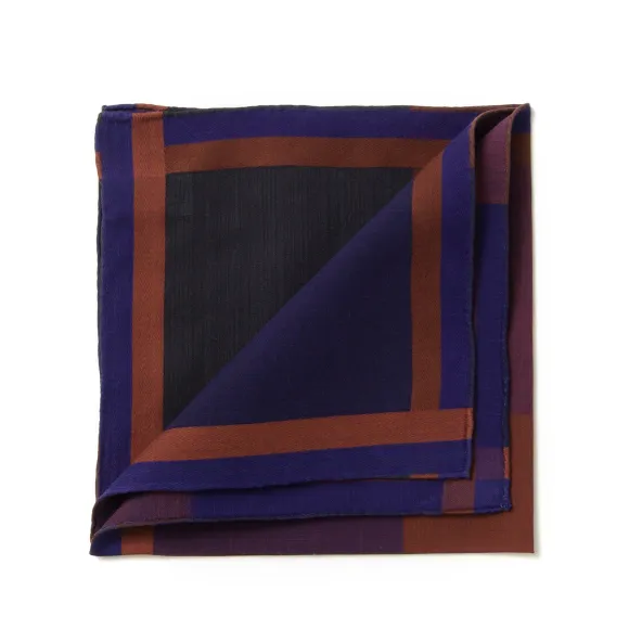 Checked Pocket Square "Nouveau Tartan 1972" In Pure Cotton