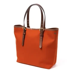 Cotton Canvas And Saddle Leather Bag 