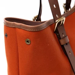 Cotton Canvas And Saddle Leather Bag 