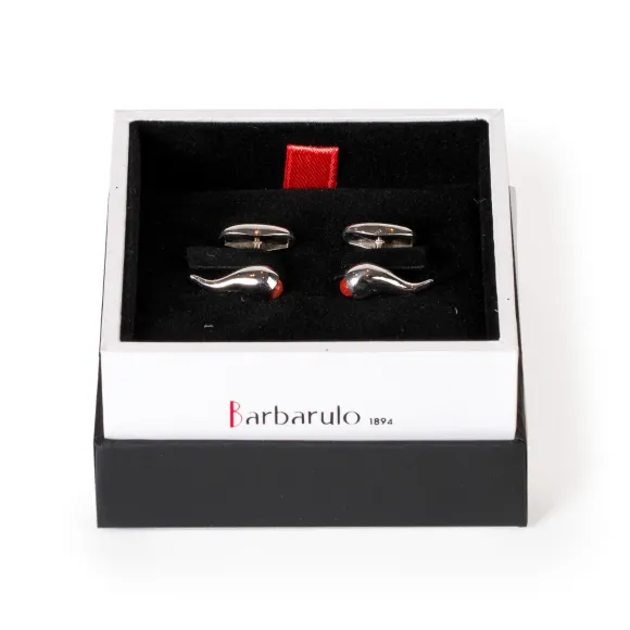 Cufflinks "Cornetto Napoli" Made Of Sterling Silver - Purely Handcraft