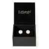 Cufflinks "Mother Of Pearl With Sapphires" Made Of Sterling Silver - P