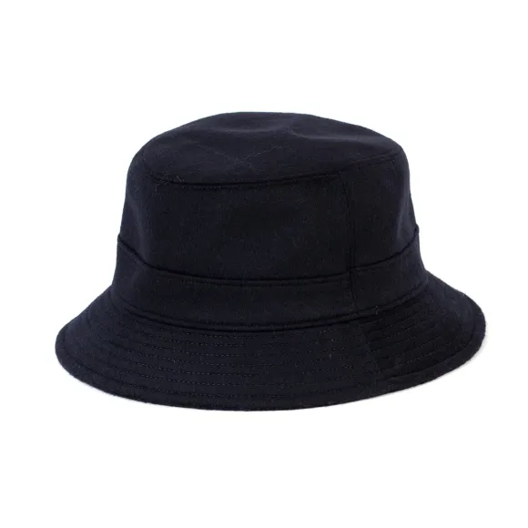 Dark Blue Bucket Hat "Traveller" Made Of Pure Loden - Handma