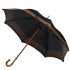 Dark Blue Cane Umbrella "Lord" With Polished Maple Handle